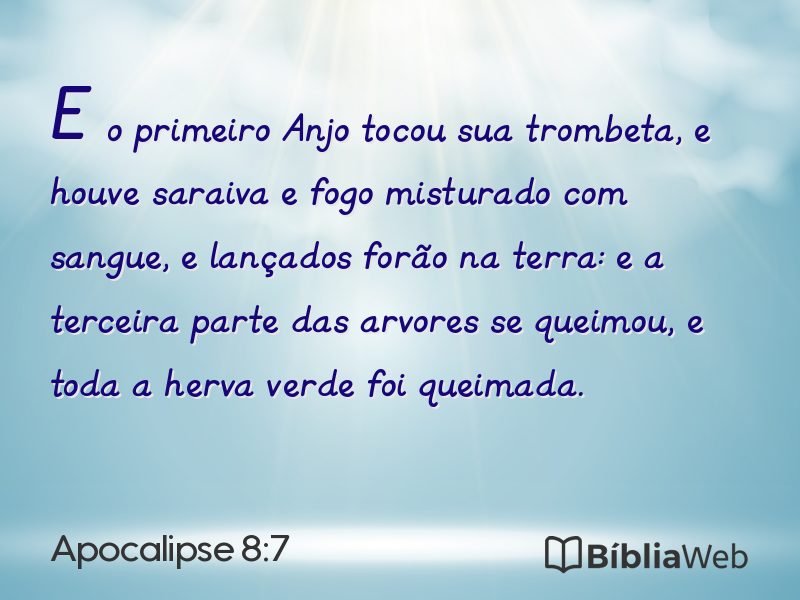Apocalipse 8:7 em imagem para compartilhar