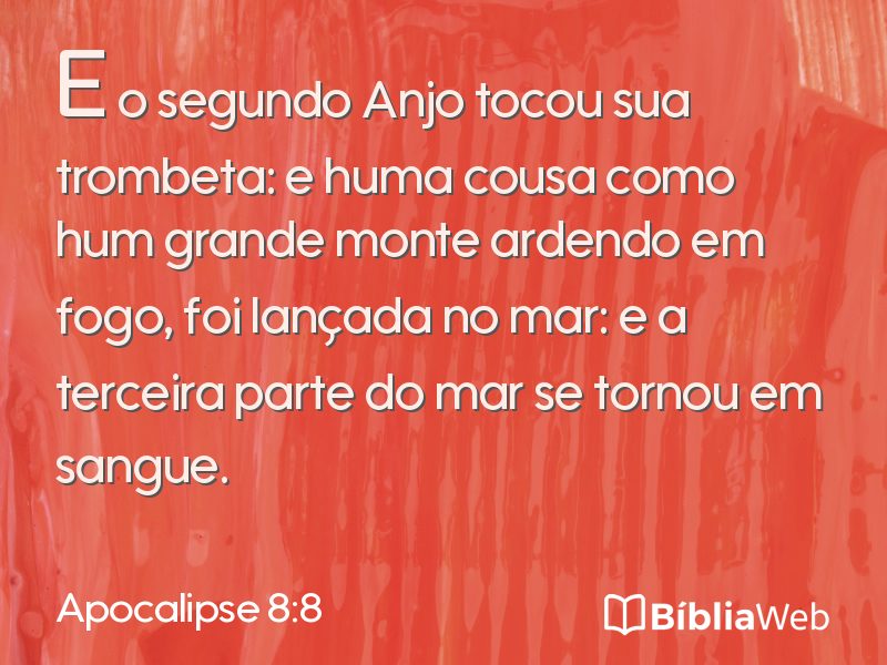 Apocalipse 8:8 em imagem para compartilhar
