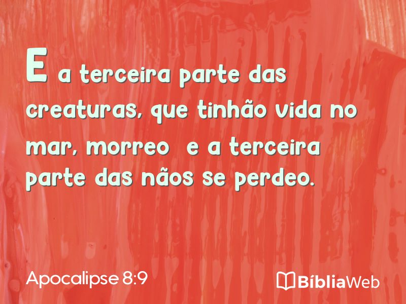 Apocalipse 8:9 em imagem para compartilhar
