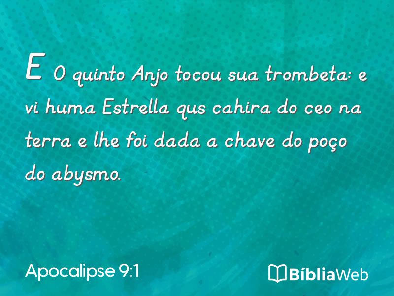 Apocalipse 9:1 em imagem para compartilhar