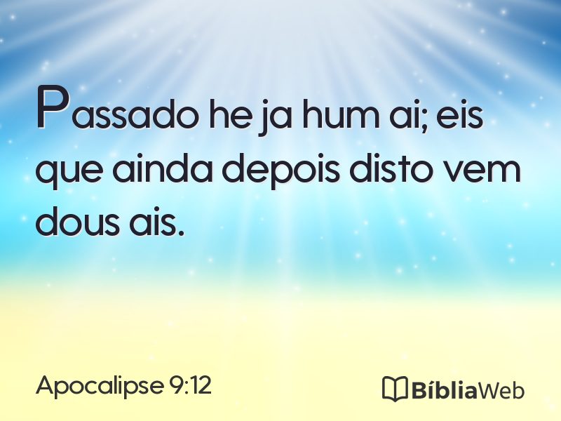 Apocalipse 9:12 em imagem para compartilhar