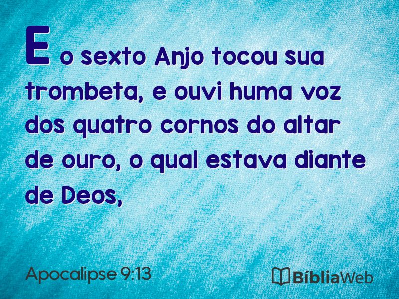 Apocalipse 9:13 em imagem para compartilhar