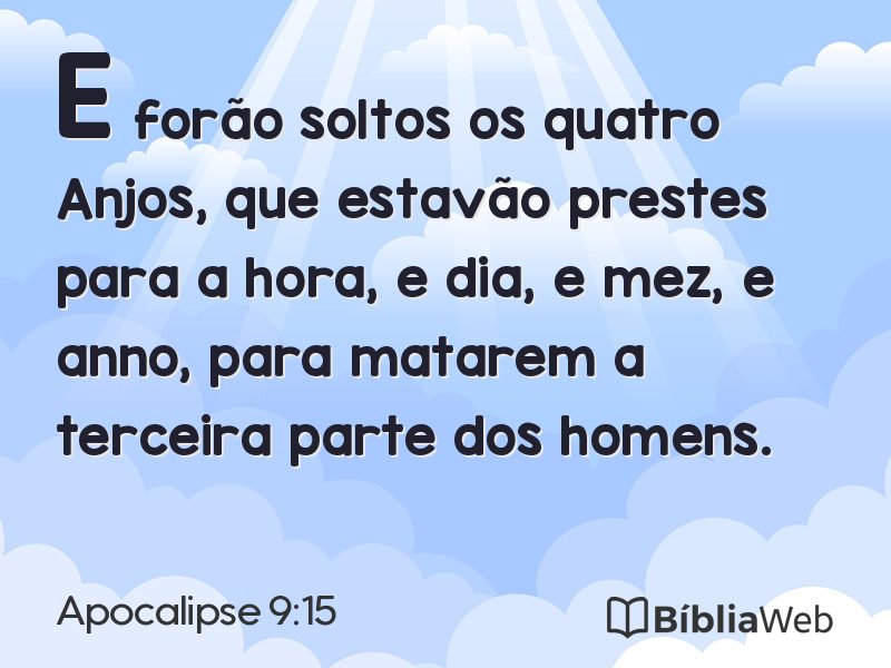 Apocalipse 9:15 em imagem para compartilhar