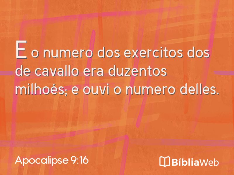Apocalipse 9:16 em imagem para compartilhar