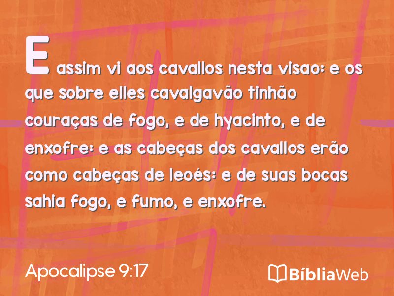 Apocalipse 9:17 em imagem para compartilhar