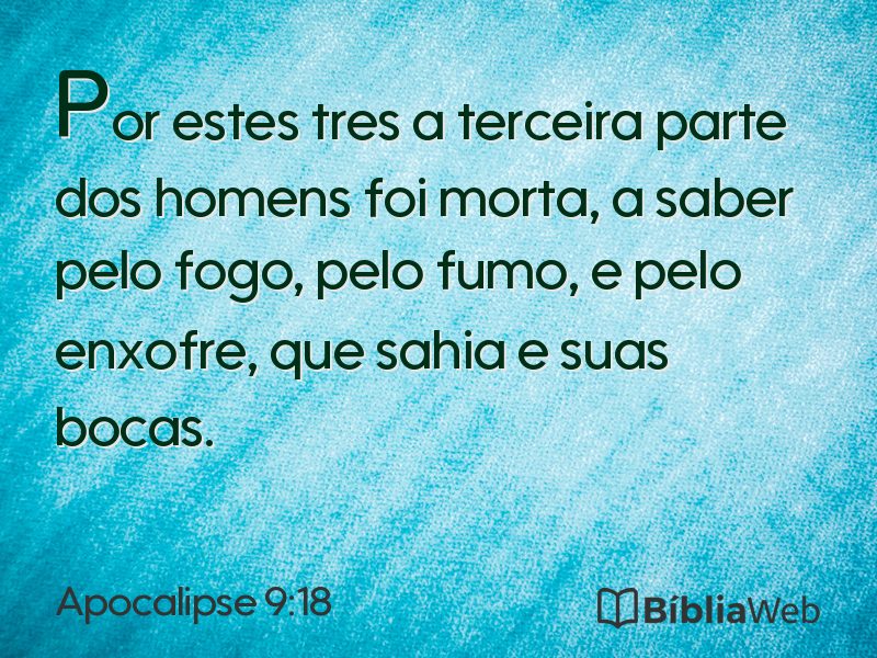 Apocalipse 9:18 em imagem para compartilhar