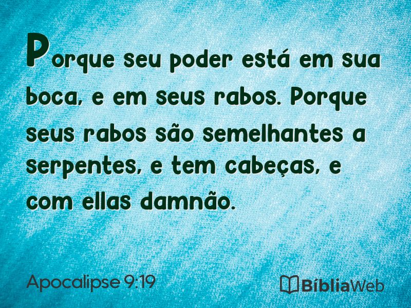 Apocalipse 9:19 em imagem para compartilhar