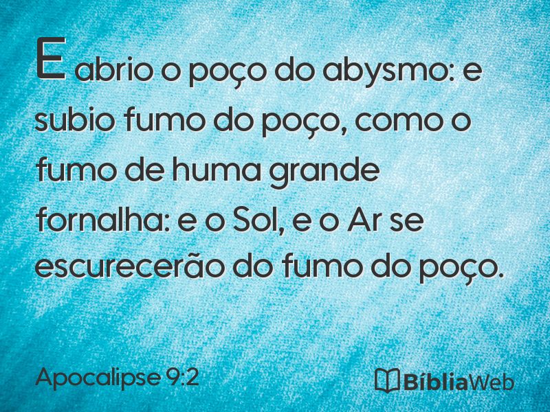 Apocalipse 9:2 em imagem para compartilhar