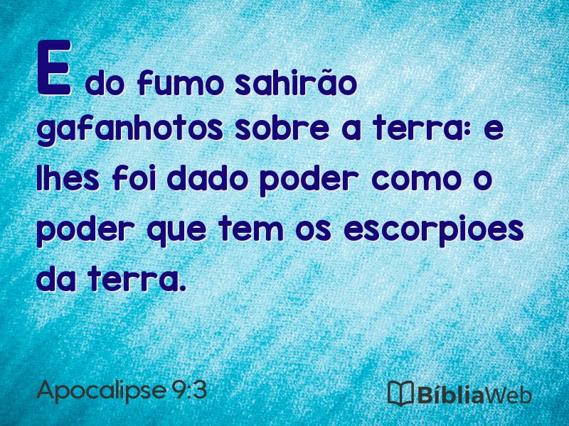 Apocalipse 9:3 em imagem para compartilhar