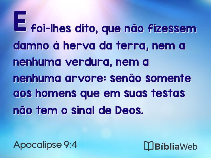 Apocalipse 9:4 em imagem para compartilhar