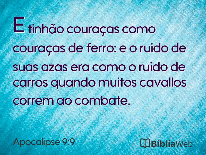 Apocalipse 9:9 em imagem para compartilhar