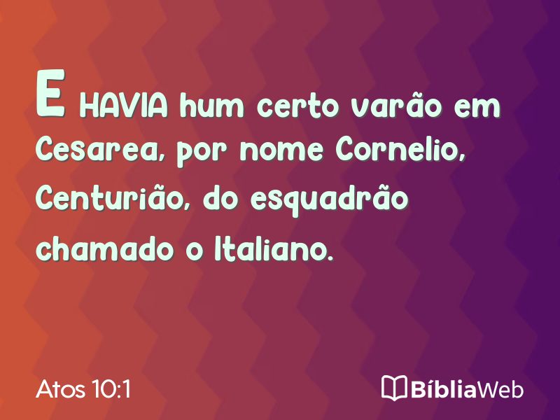 Atos 10:1 em imagem para compartilhar