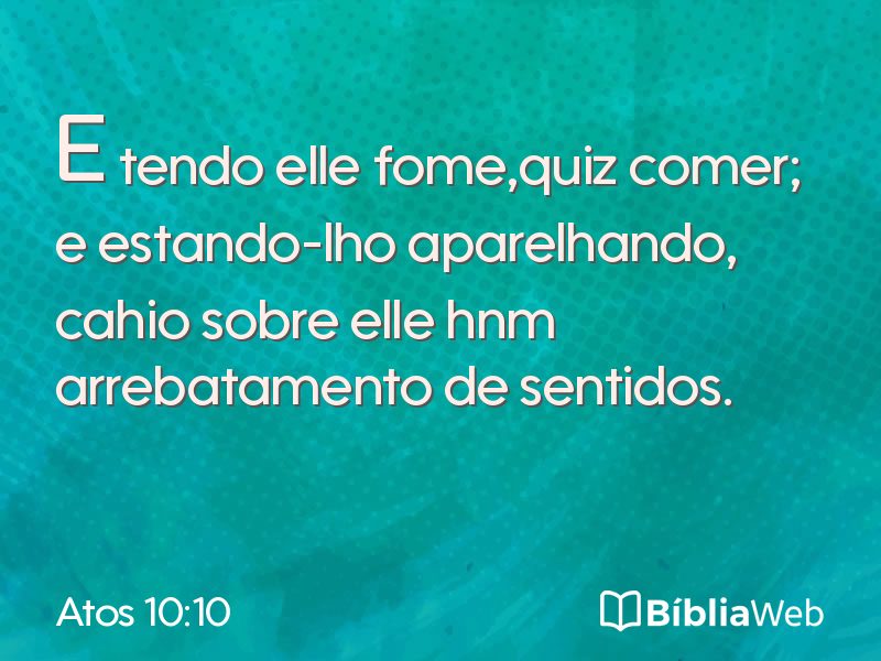 Atos 10:10 em imagem para compartilhar