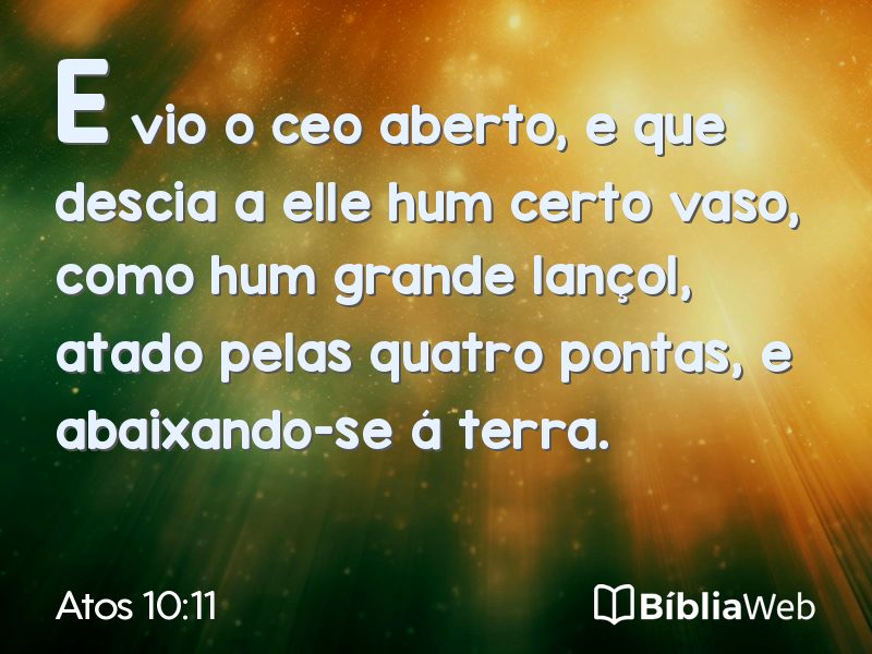 Atos 10:11 em imagem para compartilhar
