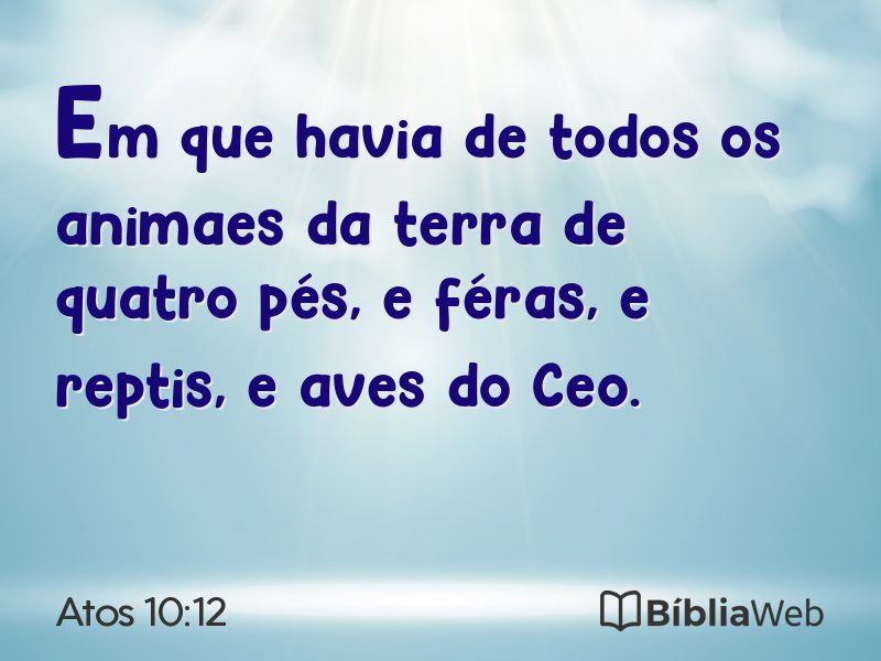 Atos 10:12 em imagem para compartilhar