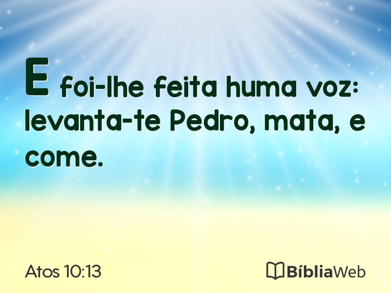 Atos 10:13 em imagem para compartilhar