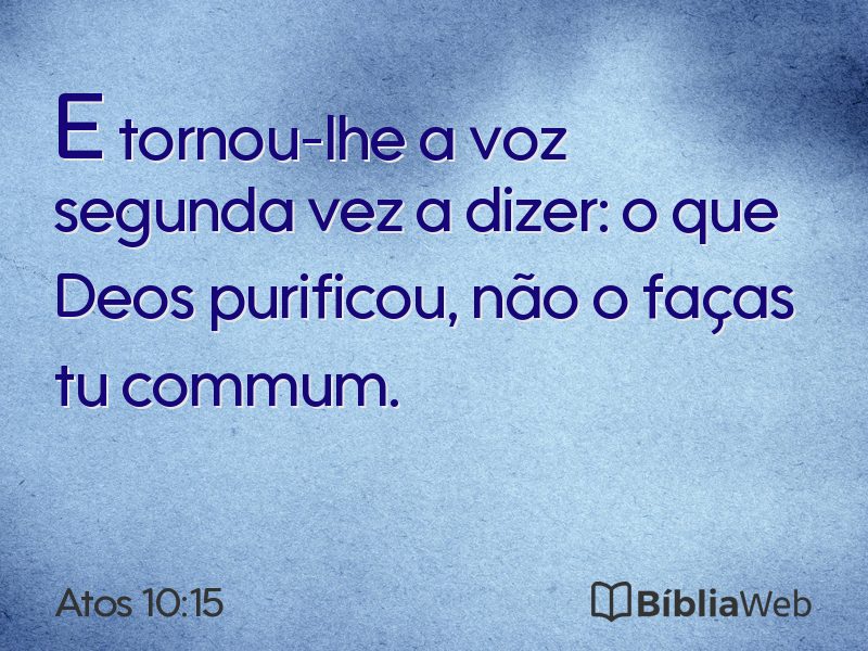 Atos 10:15 em imagem para compartilhar