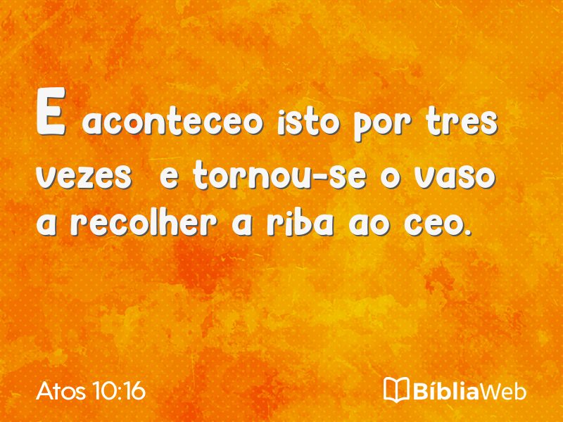 Atos 10:16 em imagem para compartilhar