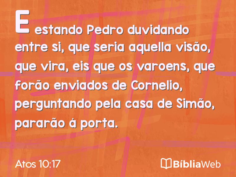 Atos 10:17 em imagem para compartilhar