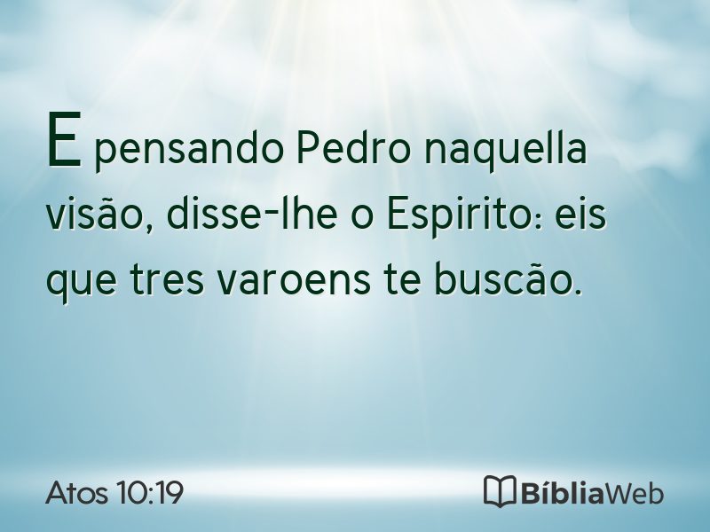 Atos 10:19 em imagem para compartilhar
