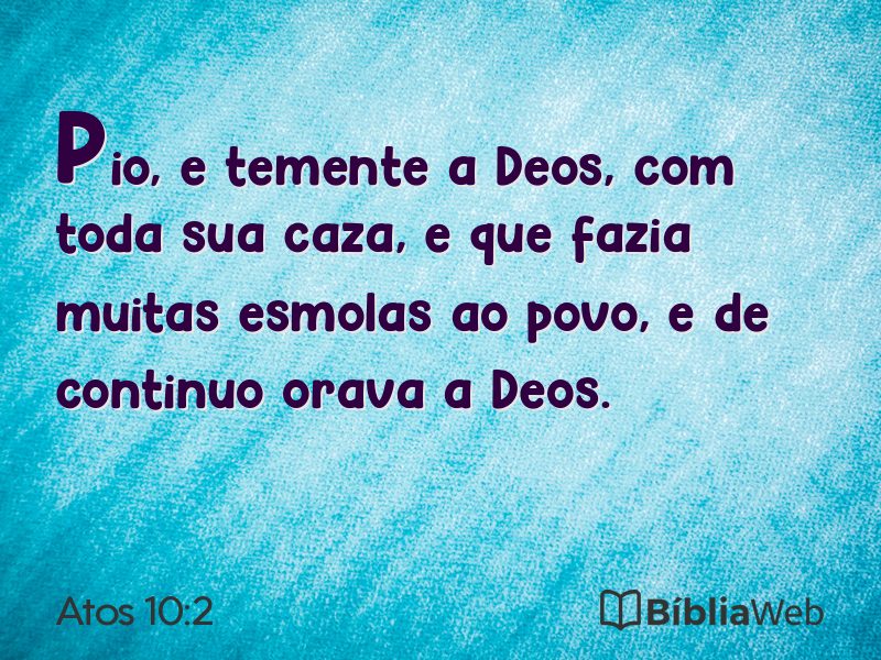 Atos 10:2 em imagem para compartilhar
