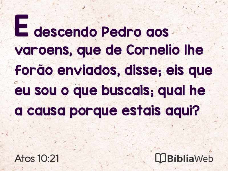 Atos 10:21 em imagem para compartilhar
