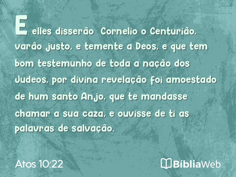 Atos 10:22 em imagem para compartilhar