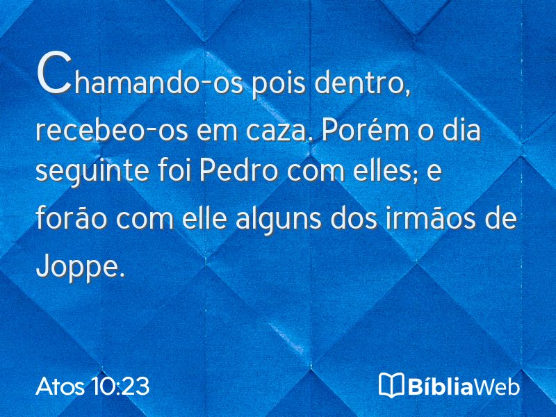 Atos 10:23 em imagem para compartilhar