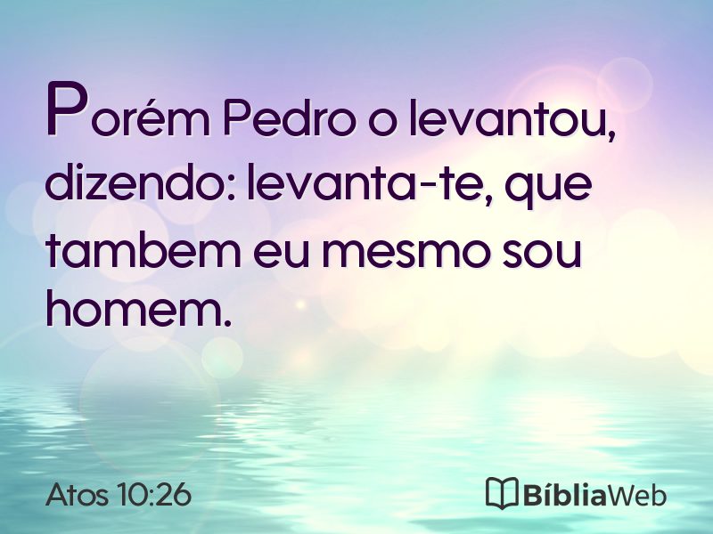 Atos 10:26 em imagem para compartilhar