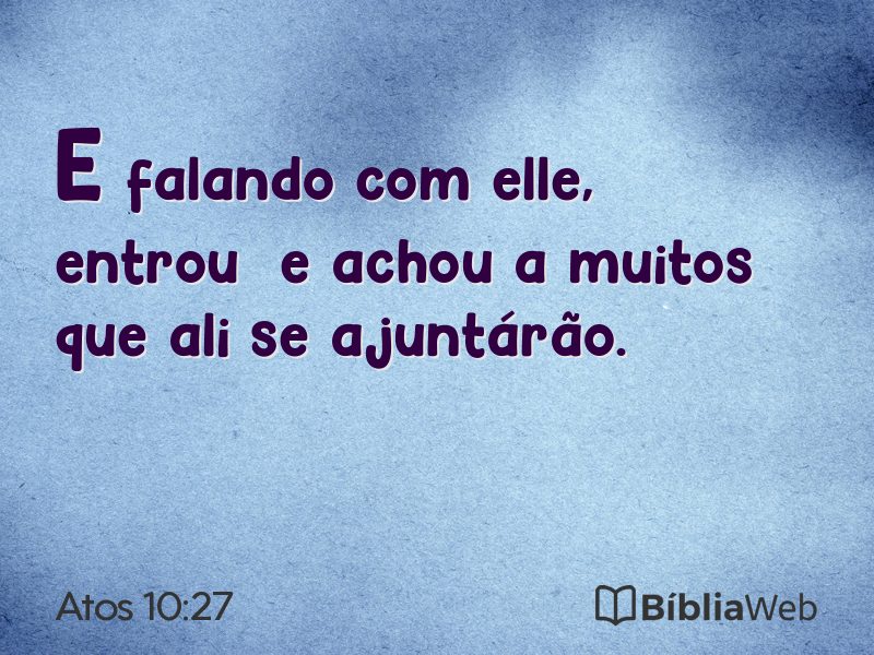 Atos 10:27 em imagem para compartilhar