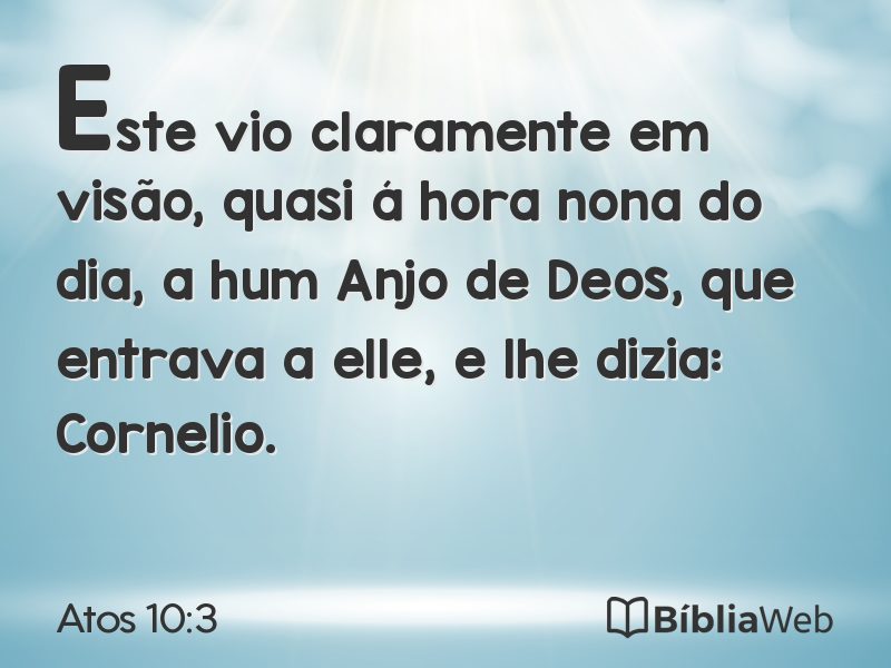 Atos 10:3 em imagem para compartilhar