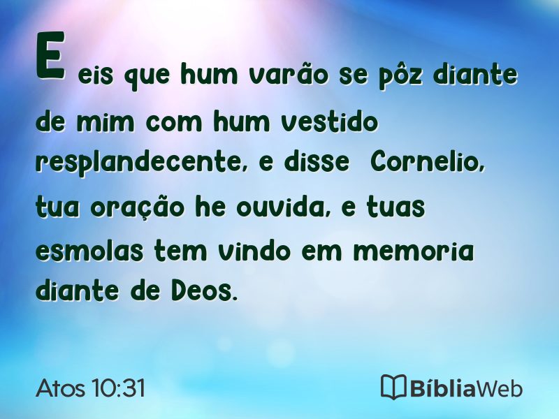 Atos 10:31 em imagem para compartilhar