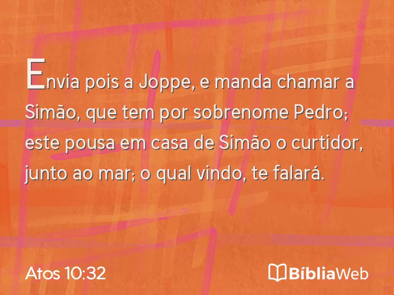 Atos 10:32 em imagem para compartilhar