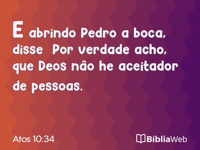 Atos 10:34 em imagem para compartilhar
