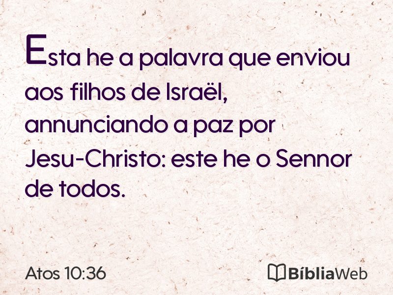 Atos 10:36 em imagem para compartilhar