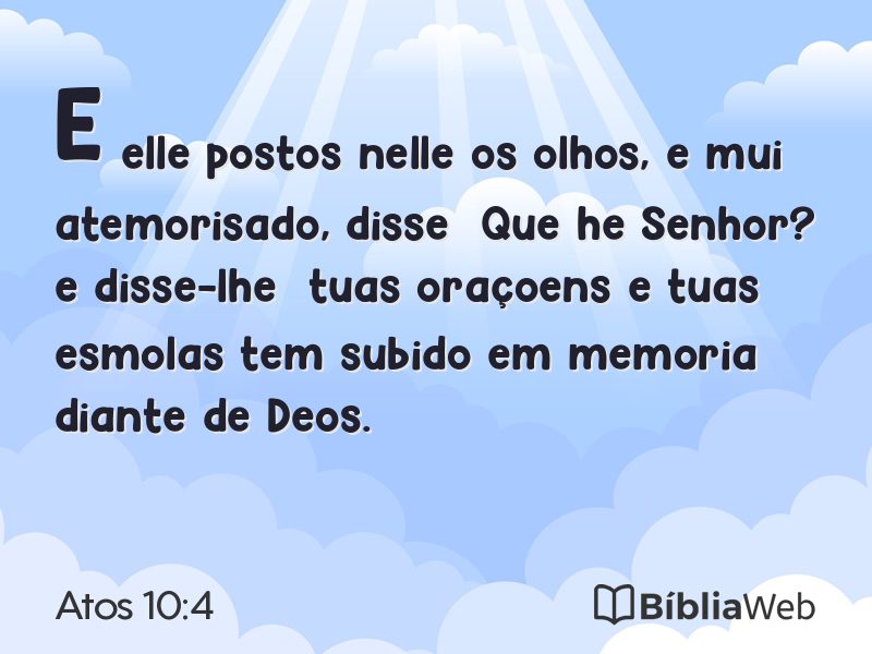 Atos 10:4 em imagem para compartilhar