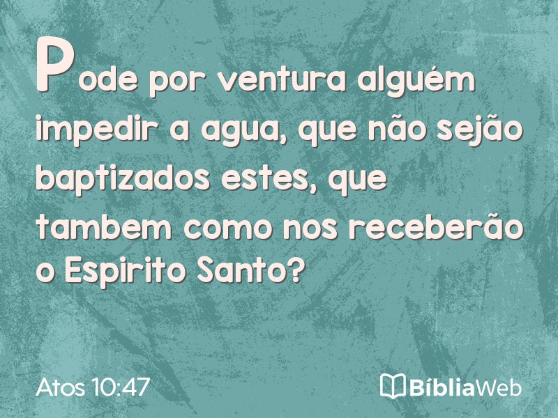 Atos 10:47 em imagem para compartilhar
