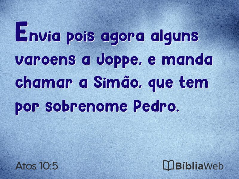 Atos 10:5 em imagem para compartilhar