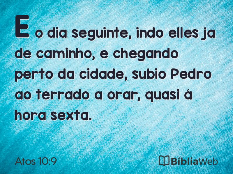 Atos 10:9 em imagem para compartilhar