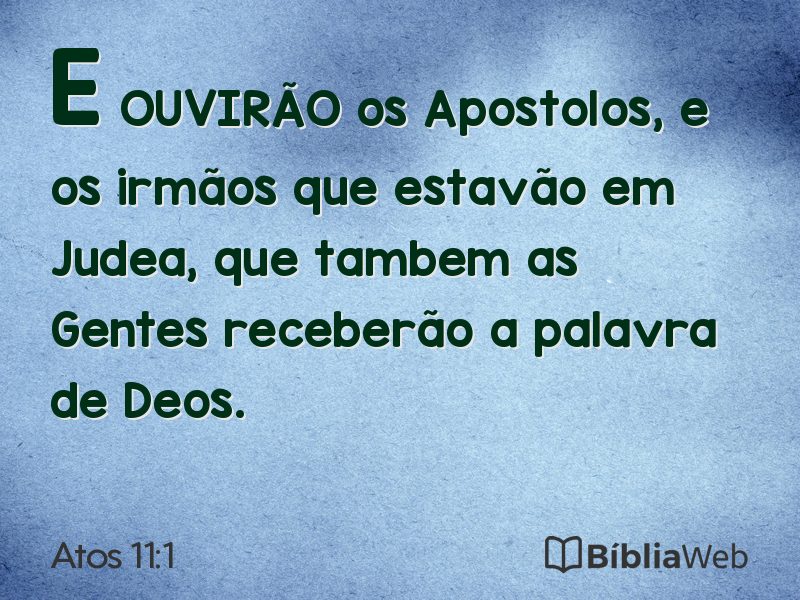 Atos 11:1 em imagem para compartilhar