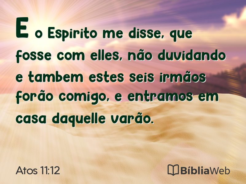 Atos 11:12 em imagem para compartilhar