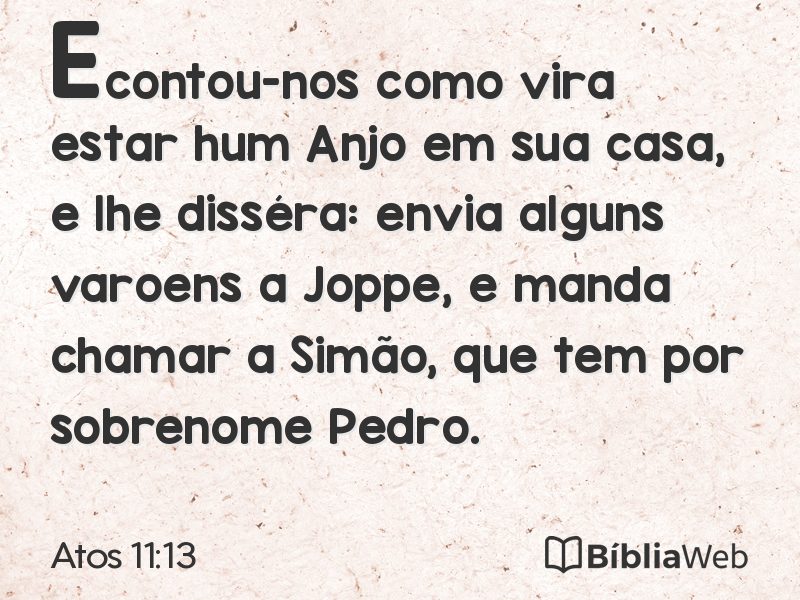 Atos 11:13 em imagem para compartilhar