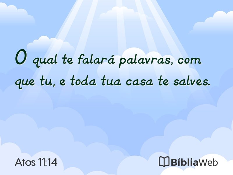 Atos 11:14 em imagem para compartilhar
