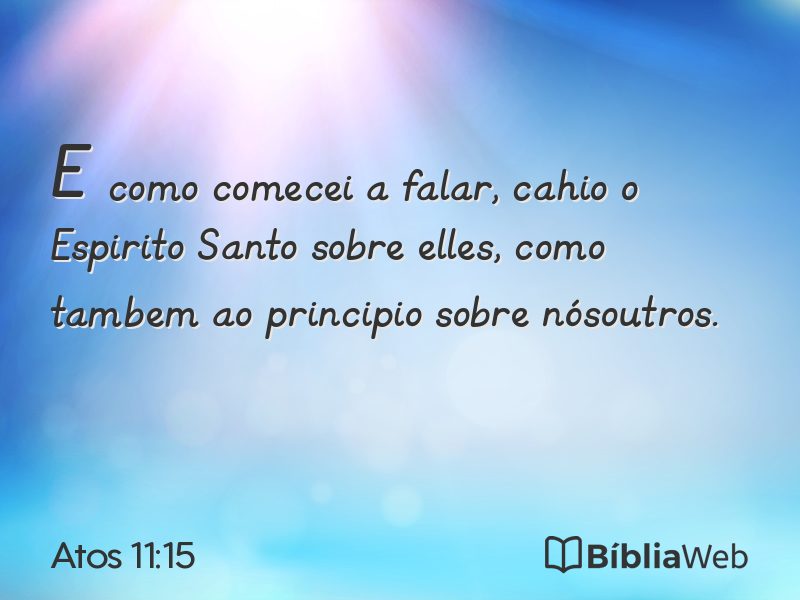 Atos 11:15 em imagem para compartilhar