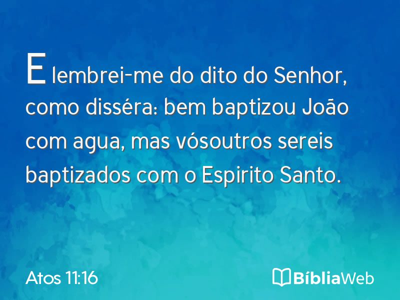Atos 11:16 em imagem para compartilhar