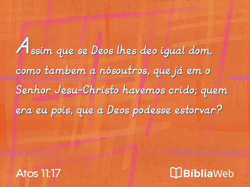 Atos 11:17 em imagem para compartilhar