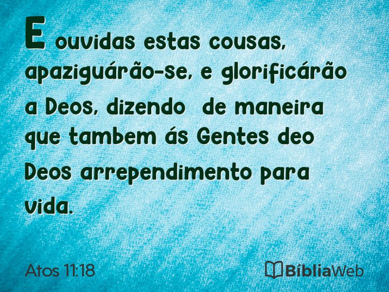 Atos 11:18 em imagem para compartilhar