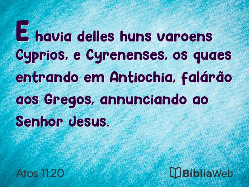 Atos 11:20 em imagem para compartilhar