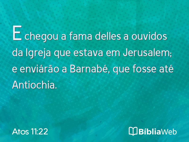 Atos 11:22 em imagem para compartilhar