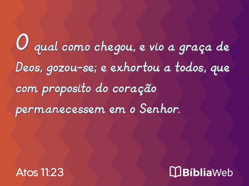 Atos 11:23 em imagem para compartilhar
